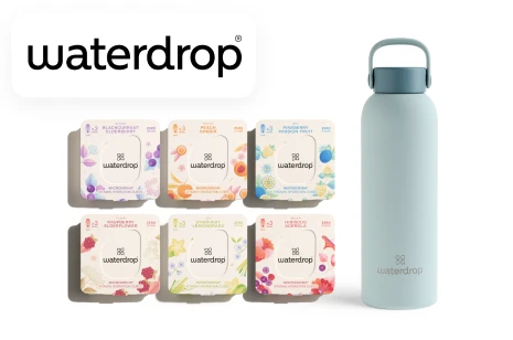 31. místo | Ochutnávkový set s lahví Waterdrop