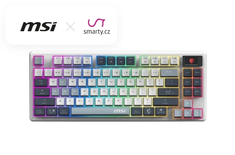 30. místo | Herní klávesnice MSI FORGE GK600 TKL Sky